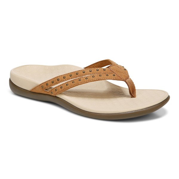 Vionic Sandals Ireland - Tasha Toe Post Sandal Brown - Womens Shoes On Sale | XLKQR-1692